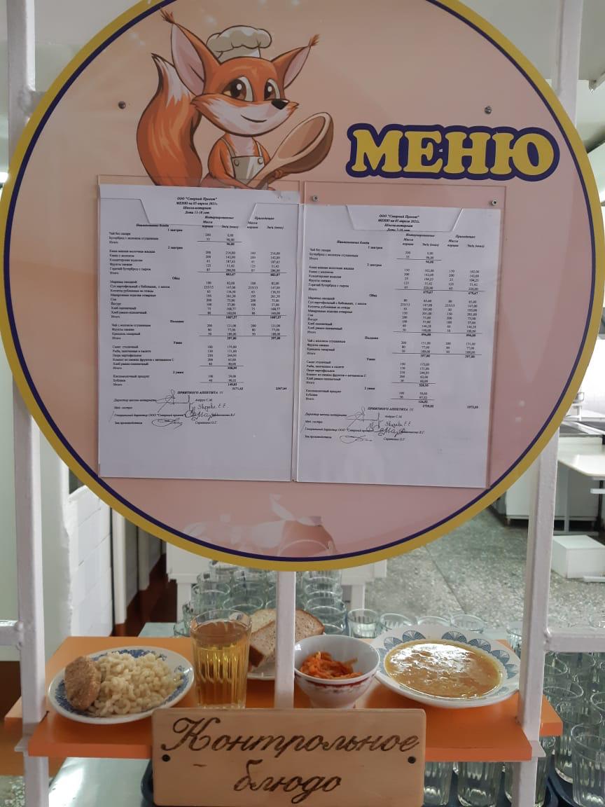 образец меню.